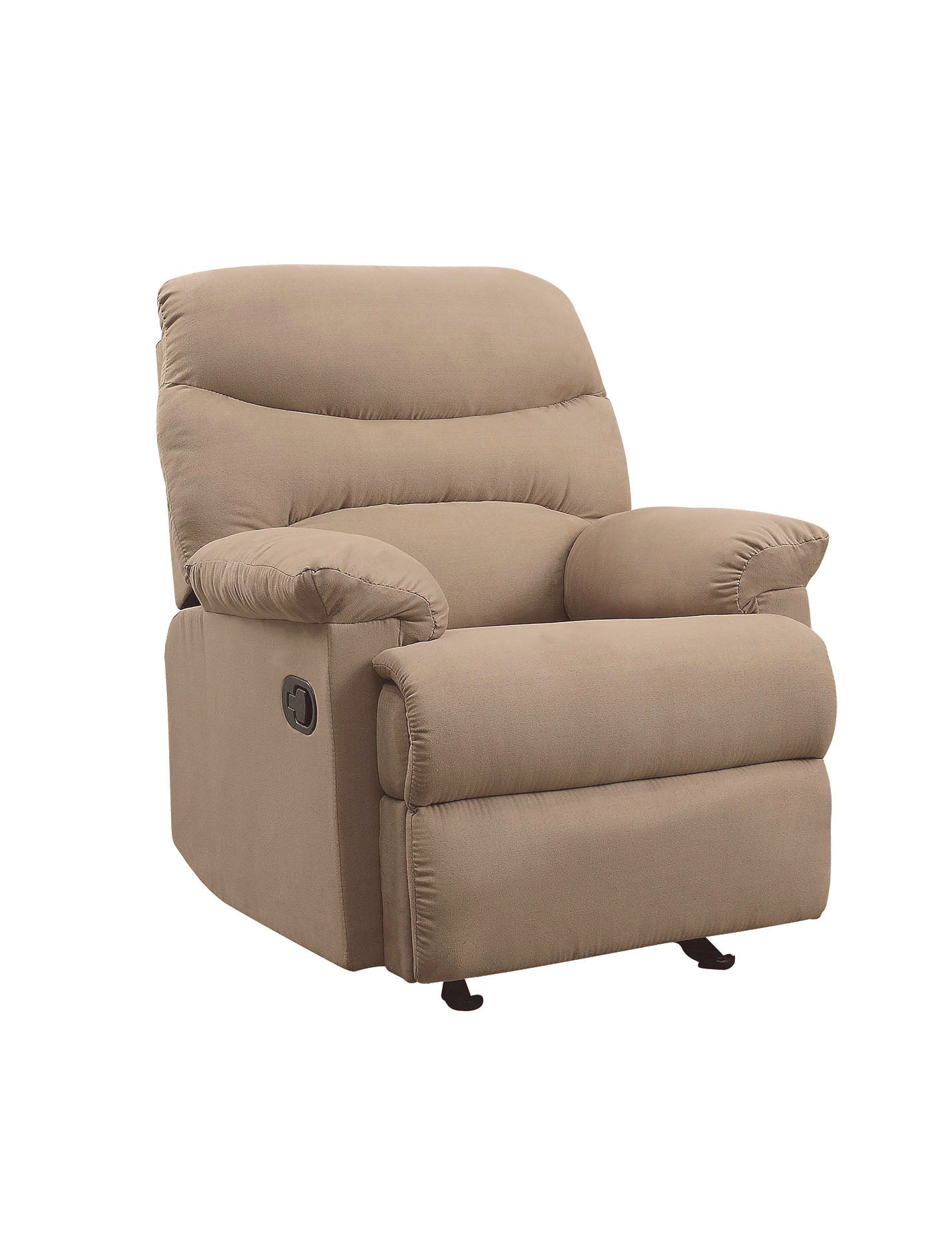 Arcadia Light Brown Microfiber Recliner (Motion)