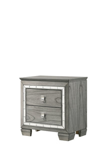 Antares Light Gray Oak Nightstand