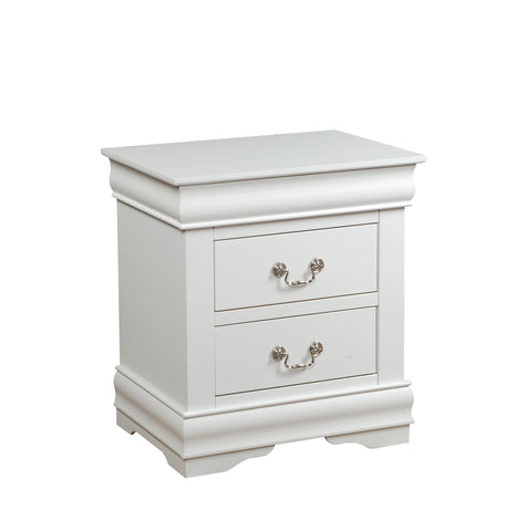 Louis Philippe White Nightstand