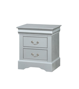 Louis Philippe III Platinum Nightstand