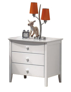 Acme San Marino Youth 3-Drawer Nightstand in White 09158 image