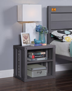 Cargo Gunmetal Nightstand (USB)