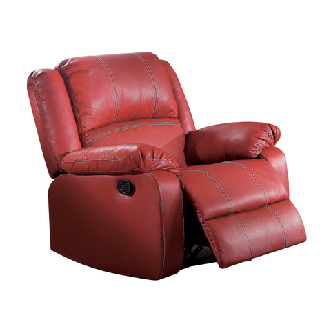 Zuriel Red PU Rocker Recliner (Motion)