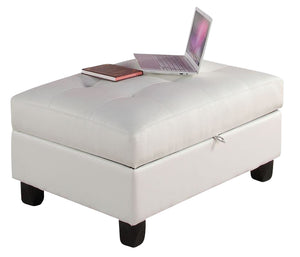 Acme Kiva Ottoman with Storage in White 51177 image