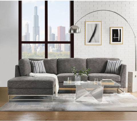 Acme Furniture Varali Sectional Sofa in Gray Linen 54555 image