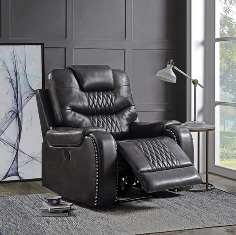 Braylon Magnetite PU Recliner (Motion)