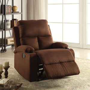 Rosia Chocolate Microfiber Recliner (Motion)