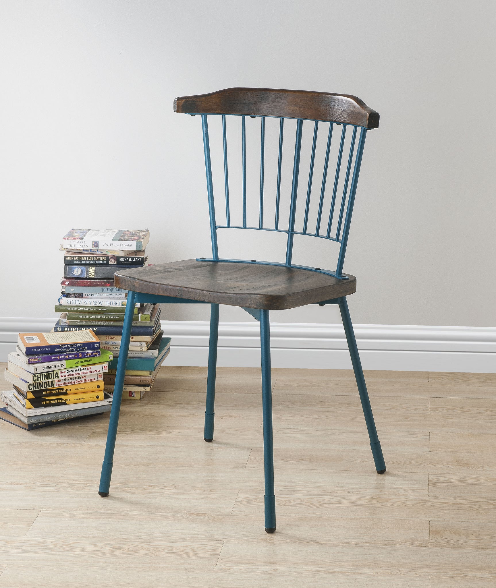 Orien Teal & Brown Oak Side Chair image