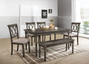 Claudia II Weathered Gray Dining Table