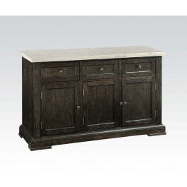 Acme Nolan Server in White Marble/Weathered Black 72847 image