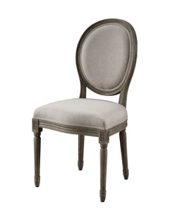 Ruby Linen & Rustic Gray Oak Side Chair image