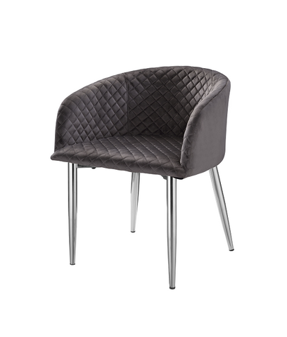 Hawkins Gray Velvet & Nickel Arm Chair image