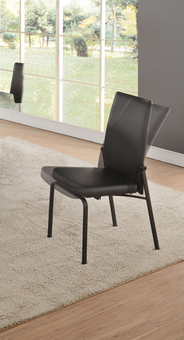 Osias Black PU & Black Side Chair