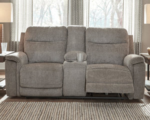 Mouttrie Power Reclining Loveseat with Console image