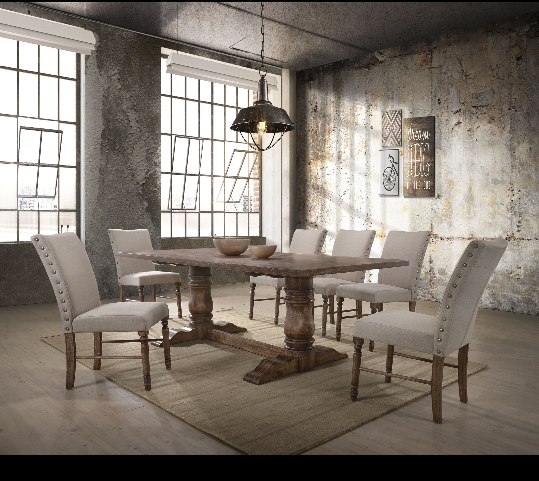 Leventis Weathered Oak Dining Table