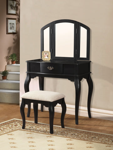 Maren Black Vanity Desk & Stool image