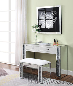 Noralie Mirrored & Faux Diamonds Vanity Desk