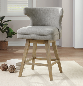 Everett Fabric & Oak Counter Height Chair image