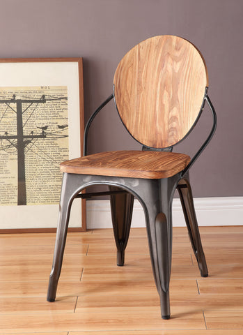 Jakia III Natural & Gunmetal Side Chair image