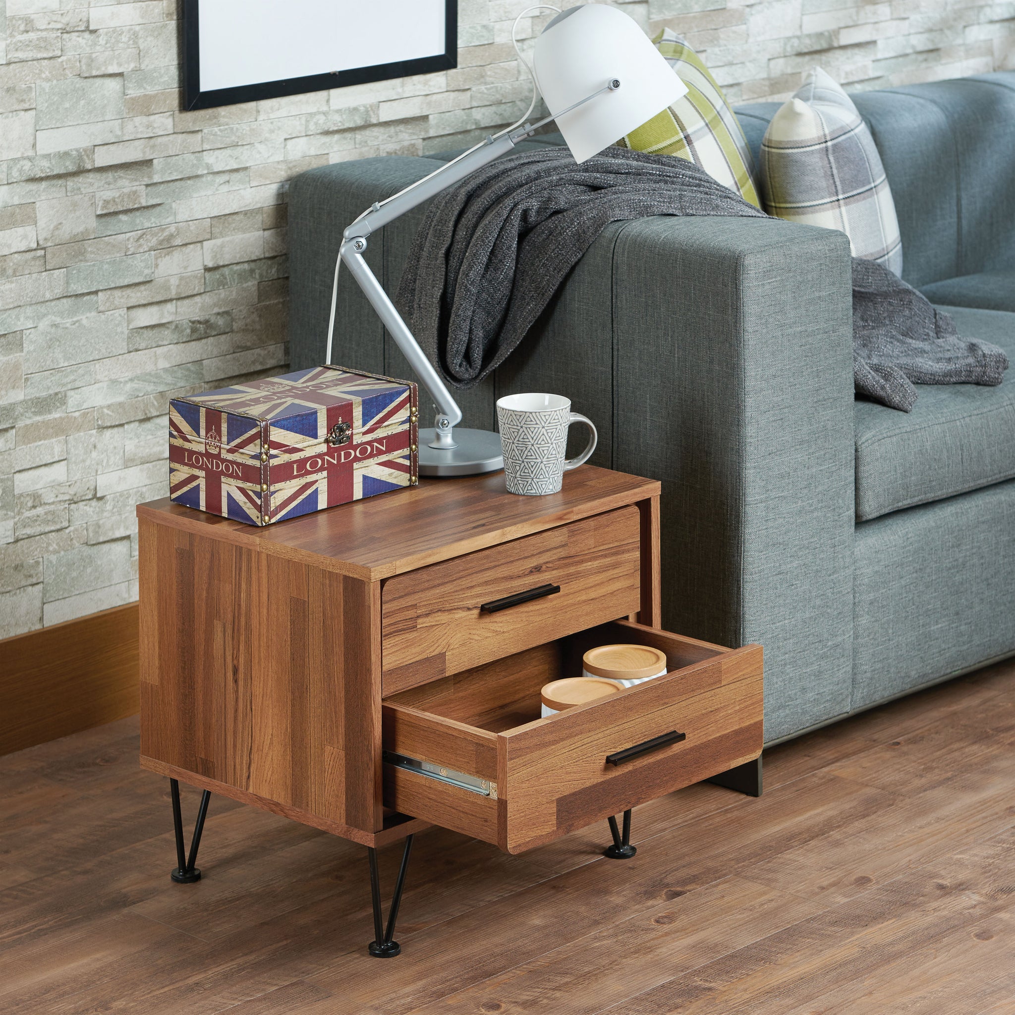 Deoss Walnut Accent Table