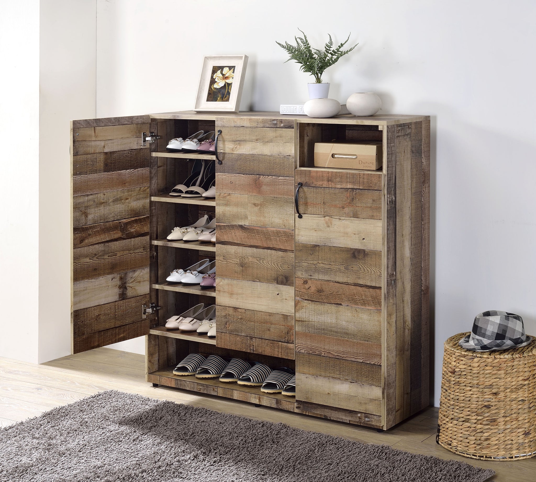 Howia Rustic Gray Oak Cabinet image