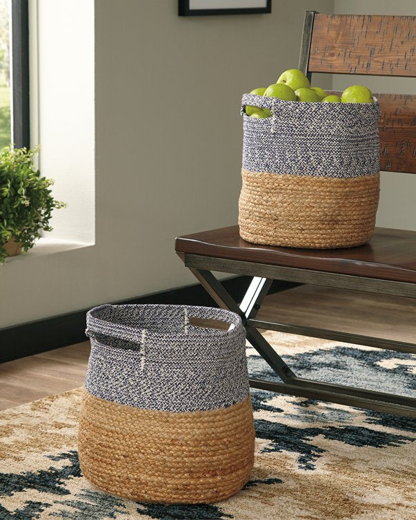 Parrish Natural/Blue Basket (Set of 2) image