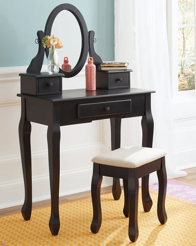 Huey Vineyard Vanity and Mirror with Stool image