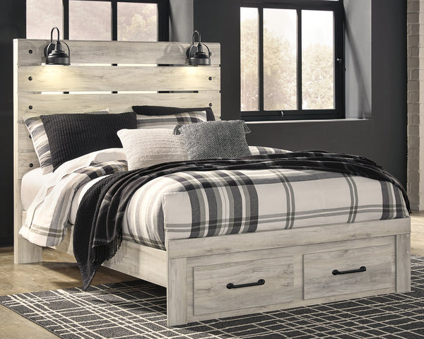 Cambeck Queen Panel Bed with 2 Storage Drawers