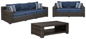 Grasson Lane 3-Piece Outdoor Sofa and Loveseat with Coffee Table image