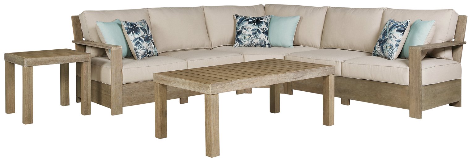 Silo Point 3-Piece Outdoor Sectional with Coffee and End Table image