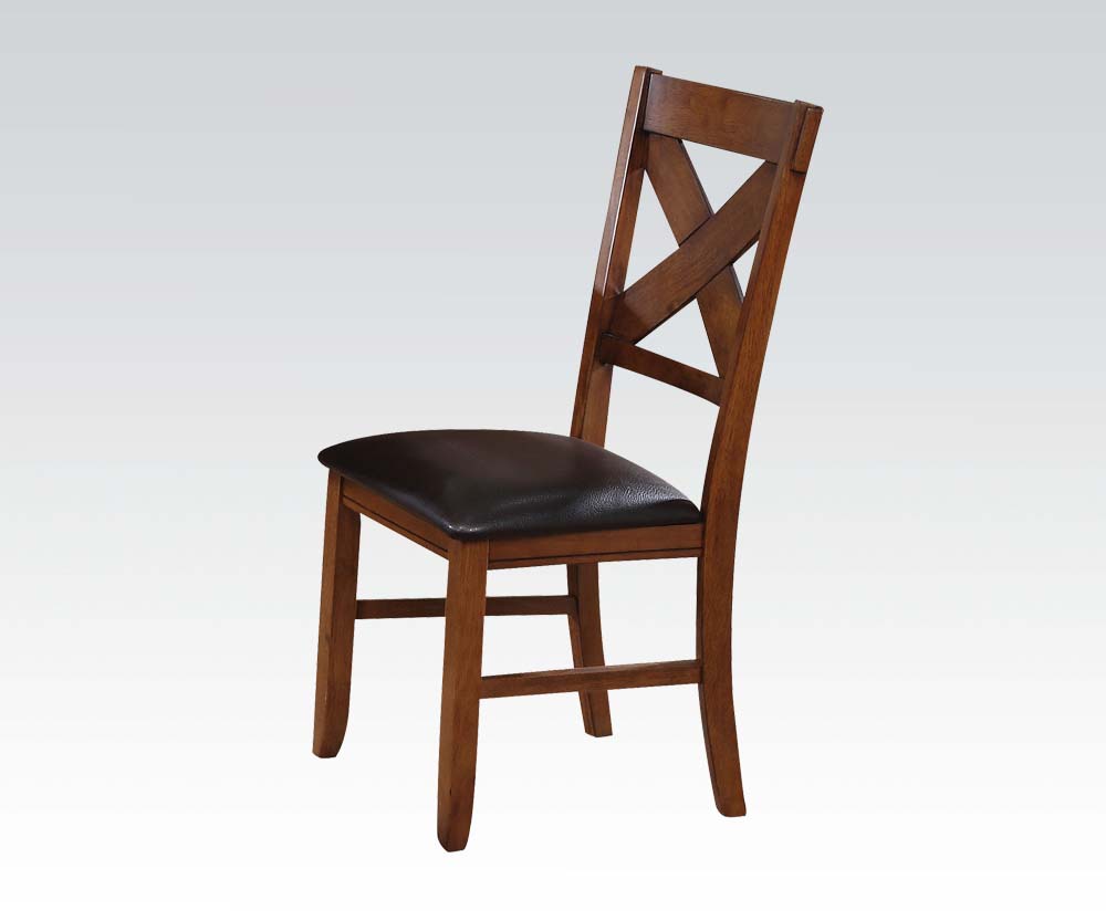 Acme Apollo X-Back Side Chair (Set of 2) in Walnut 70003 image